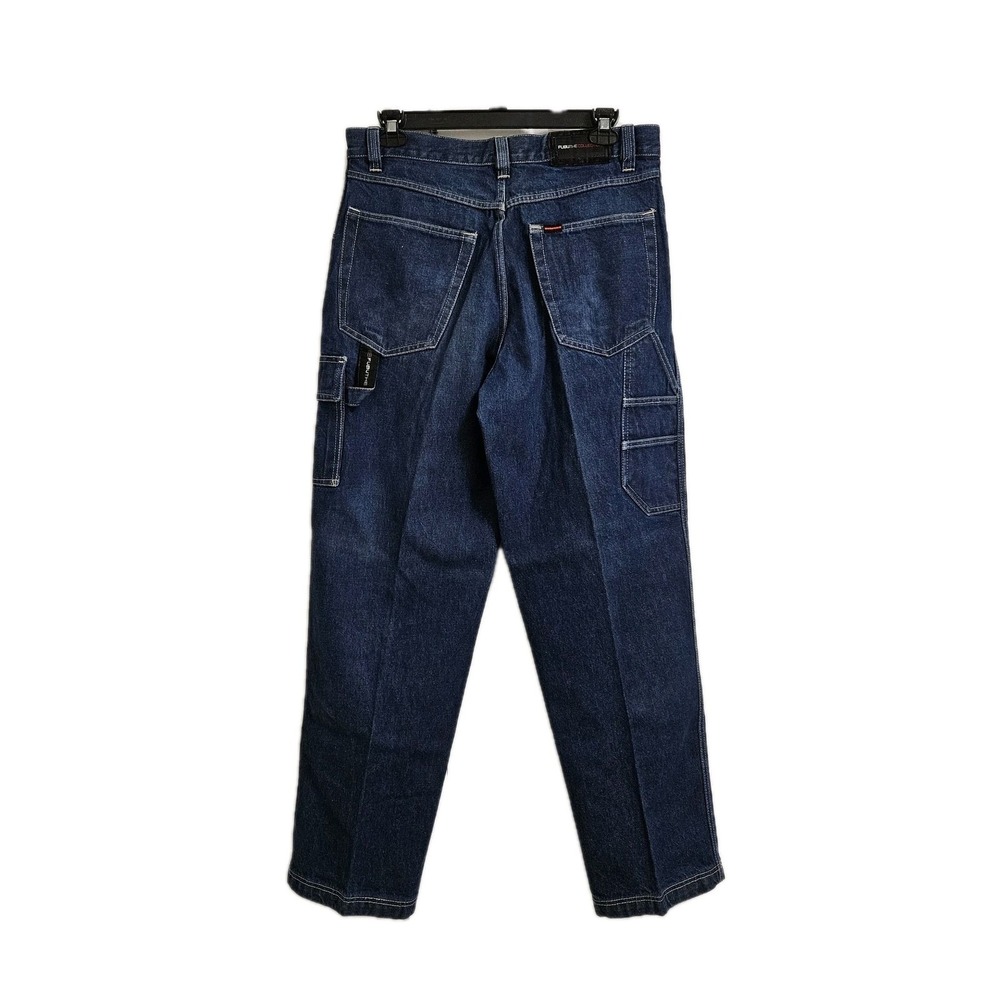 FUBU Carpenter Jeans Mens 34x34‎ Blue The Collection Baggy Utility Cargo Denim